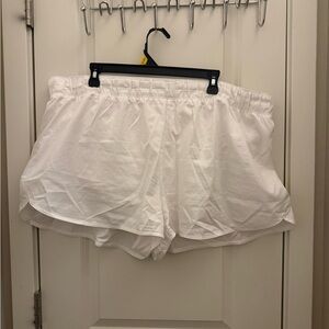 Old Navy White Athletic Shorts with Elastic Waist